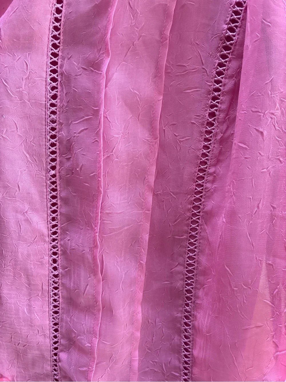 Dressbarn Pink Sheer Button-Up Blouse with Tank Twin Set 2X